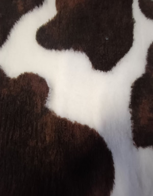 VETBED DELUXE Paklājs ar gumijotu pamatni no bieza materiāla - tumši brūns ar baltu